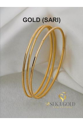 دستبند نقره زرد زنانه 925 عیار Seka gold - کد 900069052