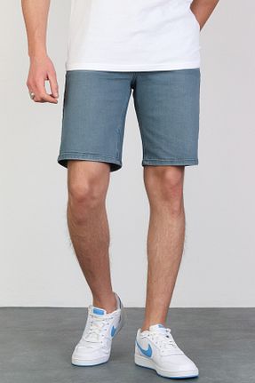 شلوارک و برمودا سرمه ای مردانه اسلیم HLT JEANS - کد 101901193