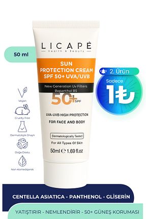 کرم ضد آفتاب صورت SPF 50 + Licape - کد 112717146