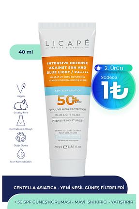کرم ضد آفتاب صورت SPF 50 + Licape - کد 654398603