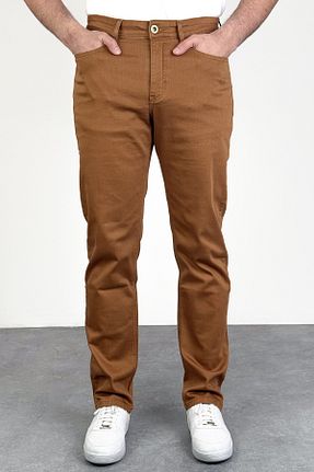 شلوار جین نارنجی مردانه پاچه لوله تفنگی HLT JEANS - کد 903991276
