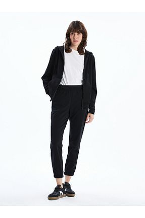 شلوار کرمگن مشکی زنانه پنبه ای LC Waikiki - کد 941111884
