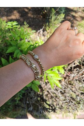 دستبند استیل (فولاد) زرد زنانه استیل (فولاد) XUPİNGS JEWELRY - کد 927628638