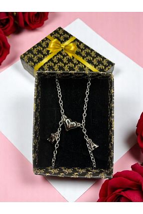 دستبند استیل (فولاد) طوسی زنانه استیل (فولاد) EFAYNU - کد 928497433