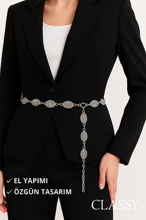 اکسسوری بدن متالیک زنانه روکش نقره Classy - کد 932352921