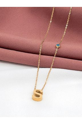 گردنبند استیل ( فولاد ) زرد زنانه استیل ضد زنگ Siya Silver - کد 861363997