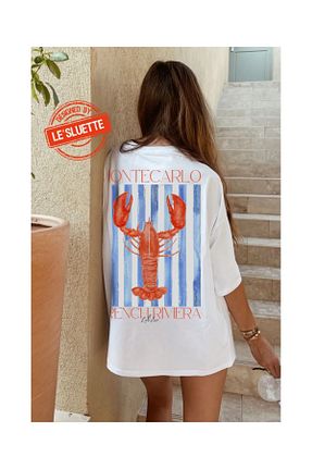 تیشرت نباتی زنانه گشاد lesluette - کد 922368704
