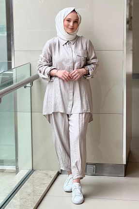 ست بالاتنه و پائین تنه طوسی زنانه بافتنی Nuss - کد 928950913