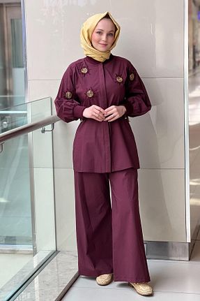 ست بالاتنه و پائین تنه بنفش زنانه بافتنی Missemramiss - کد 919882269