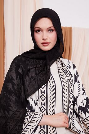 شال مشکی زنانه پلی استر LuvenSara - کد 937427370