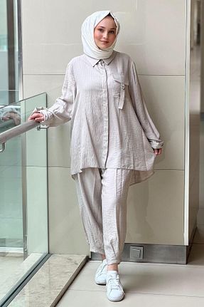 ست بالاتنه و پائین تنه طوسی زنانه بافتنی Nuss - کد 928950913