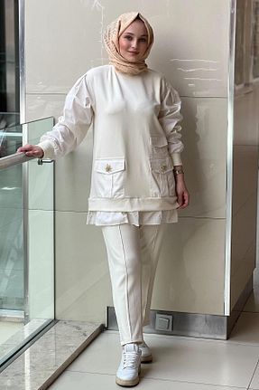 ست بالاتنه و پائین تنه نباتی زنانه بافتنی Missemramiss - کد 922683752