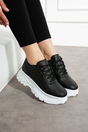 کفش اسنیکر مشکی زنانه بند دار Ayax - کد 936266296