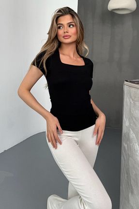 بلوز مشکی زنانه ساده LACHT - کد 937444308