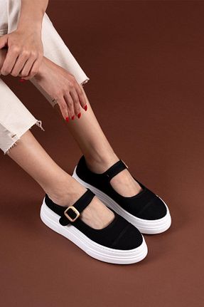 کفش اسنیکر مشکی زنانه کتان Esilapark - کد 937572418