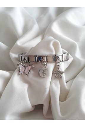 دستبند استیل (فولاد) متالیک زنانه استیل (فولاد) bijoux uniques - کد 937449318
