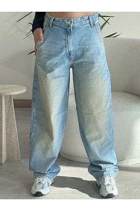 شلوار جین آبی زنانه پاچه لوله تفنگی Kyra Studios - کد 937459024
