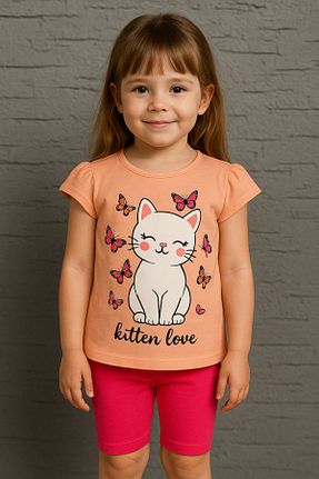 ست بالاتنه و پائین تنه صورتی بچه گانه بافت Mikoz Kids - کد 929971124