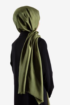 شال خاکی زنانه ابریشم Vissona - کد 718638787