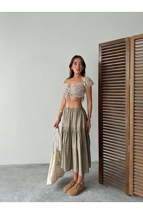 دامن حجاب خاکی زنانه کلوش Genel Markalar - کد 937479599