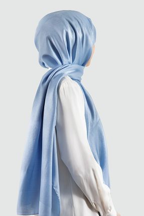 شال آبی زنانه پلی استر Vissona - کد 635912571