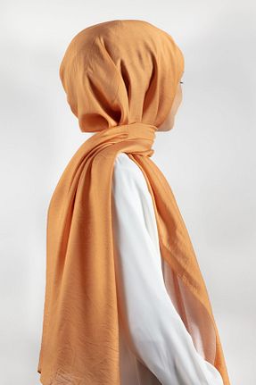شال نارنجی زنانه Medine İpeği Vissona - کد 635912672
