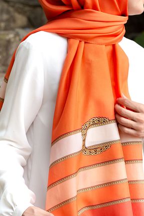 شال قهوه ای زنانه Vissona - کد 934736485
