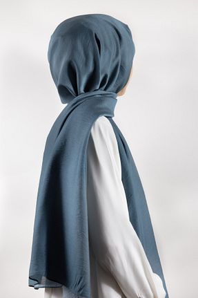 شال آبی زنانه Medine İpeği Vissona - کد 635912554