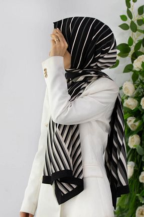 شال مشکی زنانه Medine İpeği Vissona - کد 829441875