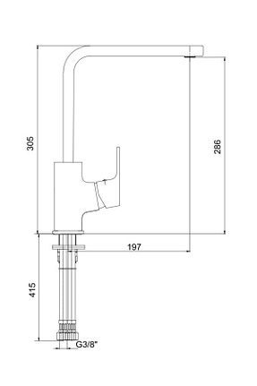 شیر سینک ظرفشویی سفید Eca - کد 57431136