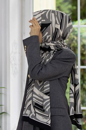 شال طوسی زنانه Medine İpeği Vissona - کد 869979640