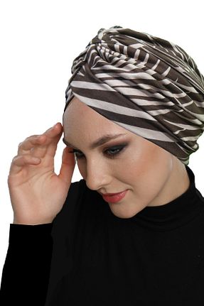 کلاه شنای حجاب قهوه ای زنانه fidan bone - کد 937487483