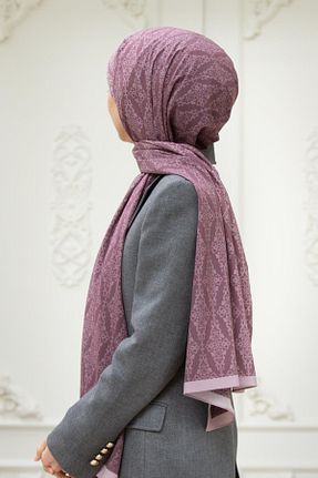 شال صورتی زنانه Medine İpeği Vissona - کد 875845882