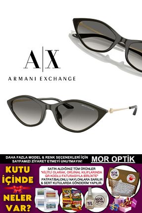عینک آفتابی مشکی زنانه 53 Armani Exchange - کد 899582392