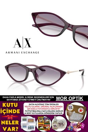 عینک آفتابی بنفش زنانه 54 Armani Exchange - کد 899582528