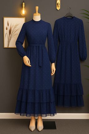 لباس حجاب سرمه ای زنانه رگولار STİLZERAFET - کد 935955064