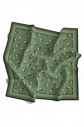 روسری فیروزه ای پلی استر VİOLLA - کد 882323420