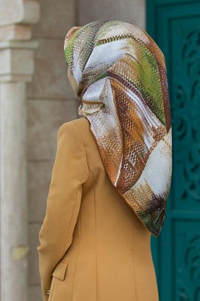 روسری خاکی İpek Tivil Vissona - کد 885322942