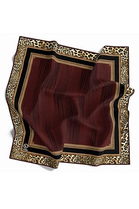 روسری زرشکی پلی استر VİOLLA - کد 883356247