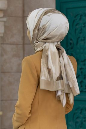 شال بژ زنانه Medine İpeği Vissona - کد 891059681