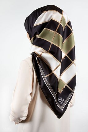 روسری خاکی پلی استر VİOLLA - کد 886371003