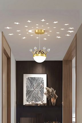 لوستر طلائی فلزی Luna Lighting - کد 887364069