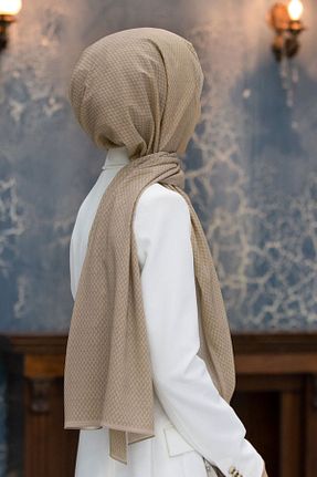 شال بژ زنانه Medine İpeği Vissona - کد 932054882