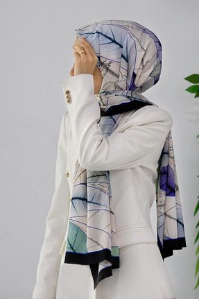 شال سرمه ای زنانه Medine İpeği Vissona - کد 891059790