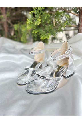 کفش مجلسی طوسی بچه گانه پاشنه پر Görkem bebe ayakkabı ve tekstil - کد 920338792
