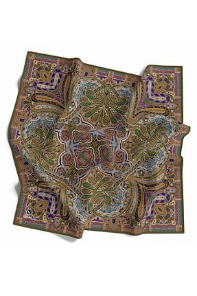 روسری خاکی پلی استر VİOLLA - کد 889833016