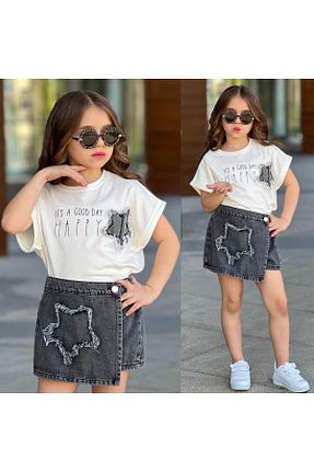 ست بالاتنه و پائین تنه مشکی بچه گانه بافت sinmm - کد 937693009