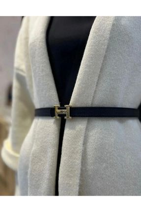 کمربند مشکی زنانه چرم مصنوعی MUJGANERDOGANDESIGN - کد 895522612