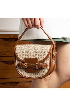 کیف دستی قهوه ای زنانه ابعاد کوچک HONEY BAG - کد 823683539