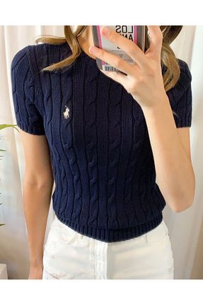 بلوز سرمه ای زنانه تریکو meday Clothing - کد 931442643